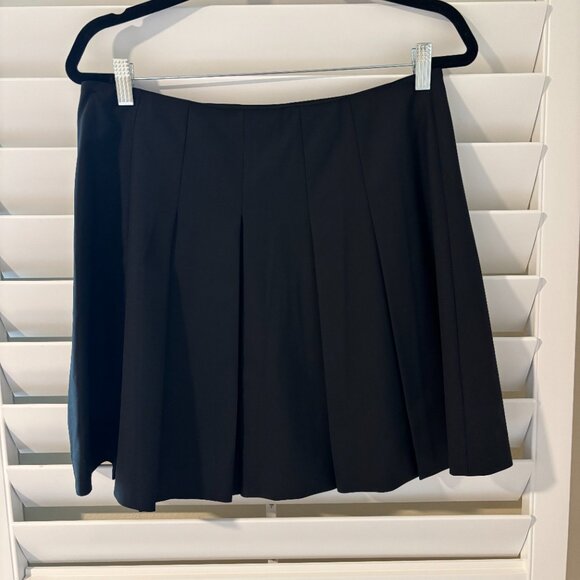 Theory Wool Blend Pleated Mini Skirt Size 10 - Picture 2 of 2